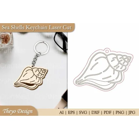 Sea Shells Keychain SVG Bundle