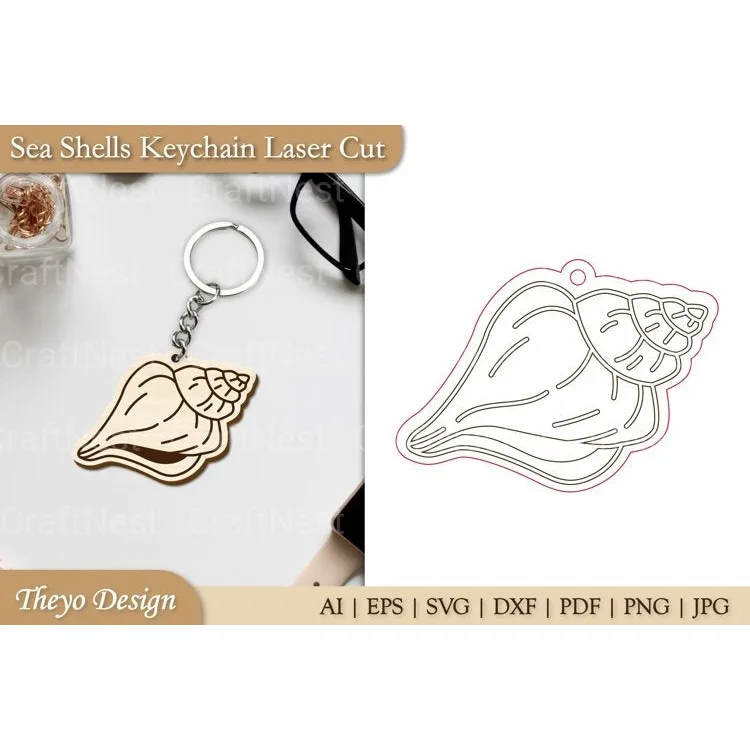 Sea Shells Keychain SVG Bundle