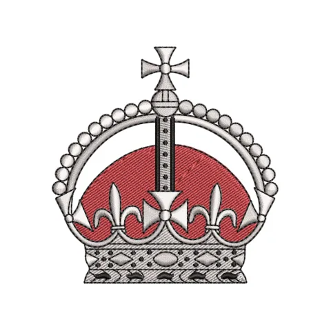 Church Crown Embroidery Design