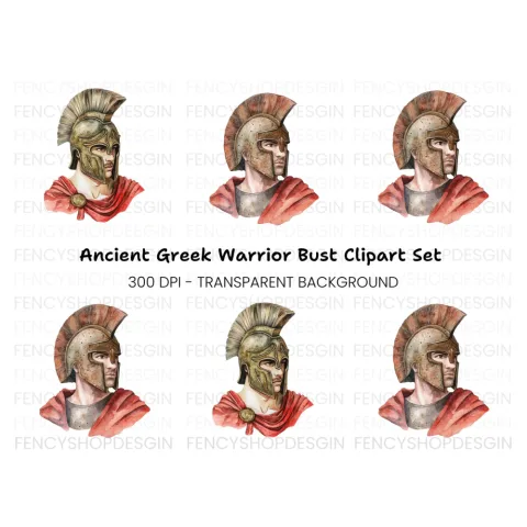 Historical Roman Soldier Profile Clipart Bundle
