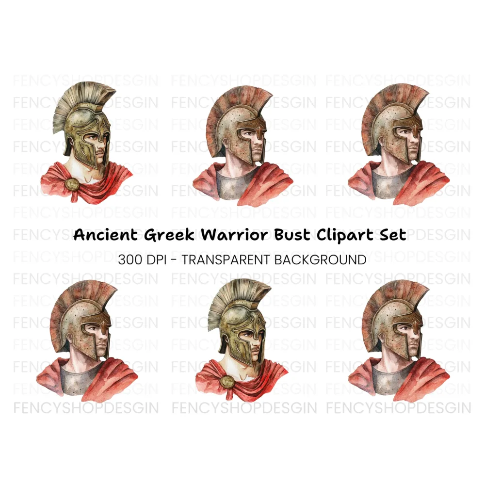 Historical Roman Soldier Profile Clipart Bundle