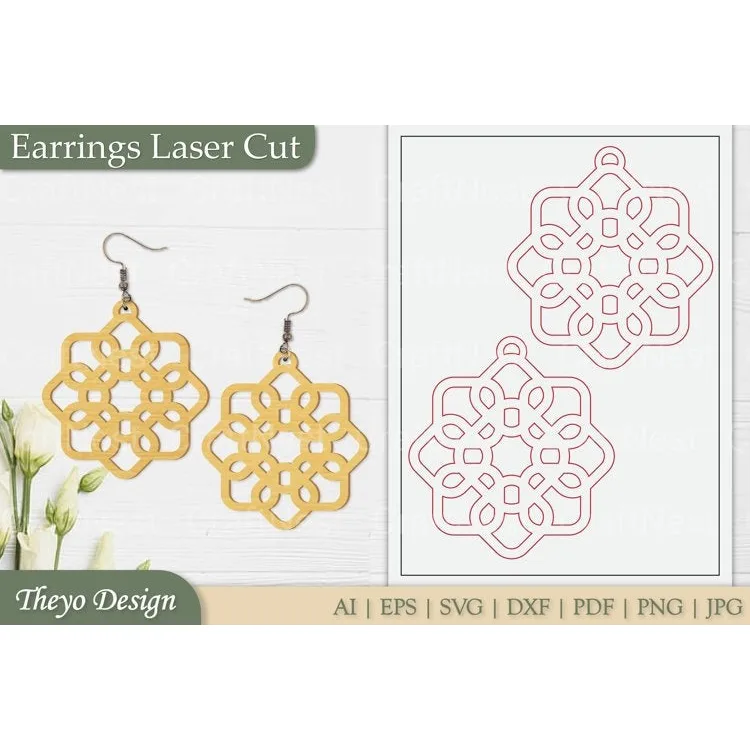Earrings Laser Cut SVG Bundle