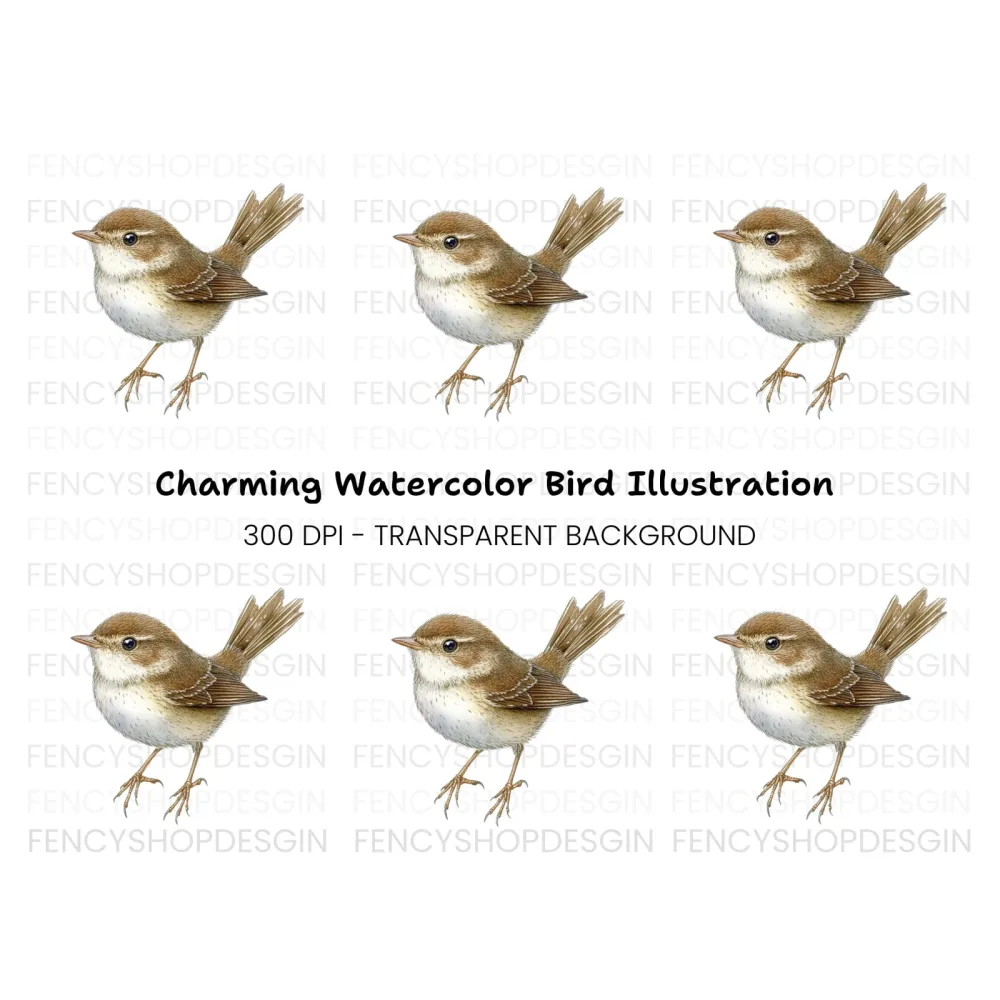 Charming Little Brown Bird Clipart Bundle