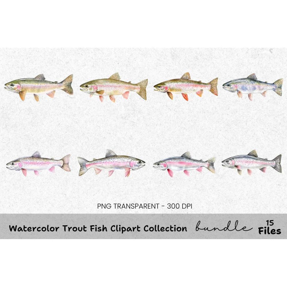 Trout Fish Clipart Bundle