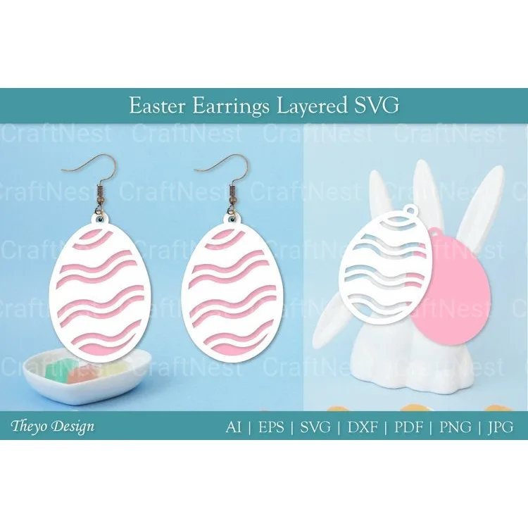 Easter Egg Earrings SVG Bundle