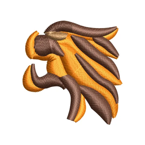 Cruel Lion Head Embroidery Design