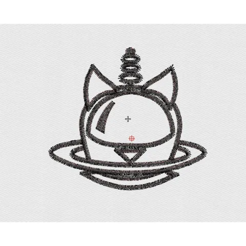 Spaceship Embroidery Design