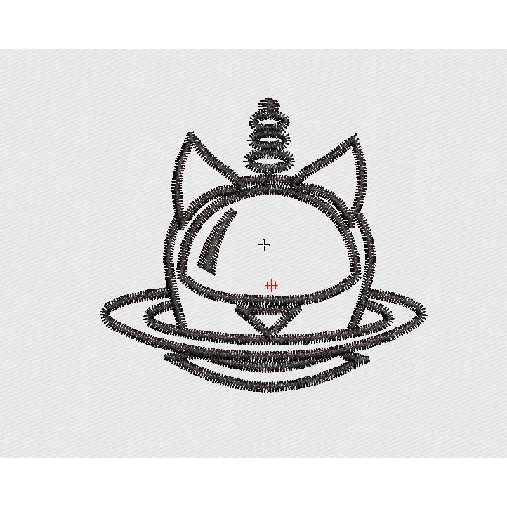 Spaceship Embroidery Design