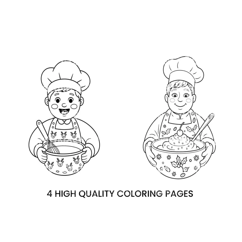 Christmas Chef Kids Coloring Books