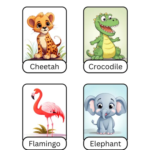 Zoo Animals Flashcards for Kids