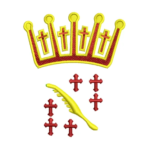Cross S King Embroidery Design