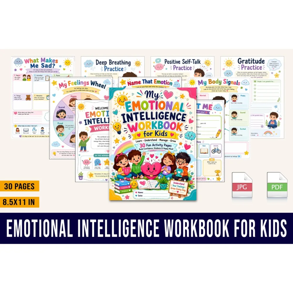 Emotional Intelligence For Kids Workbook