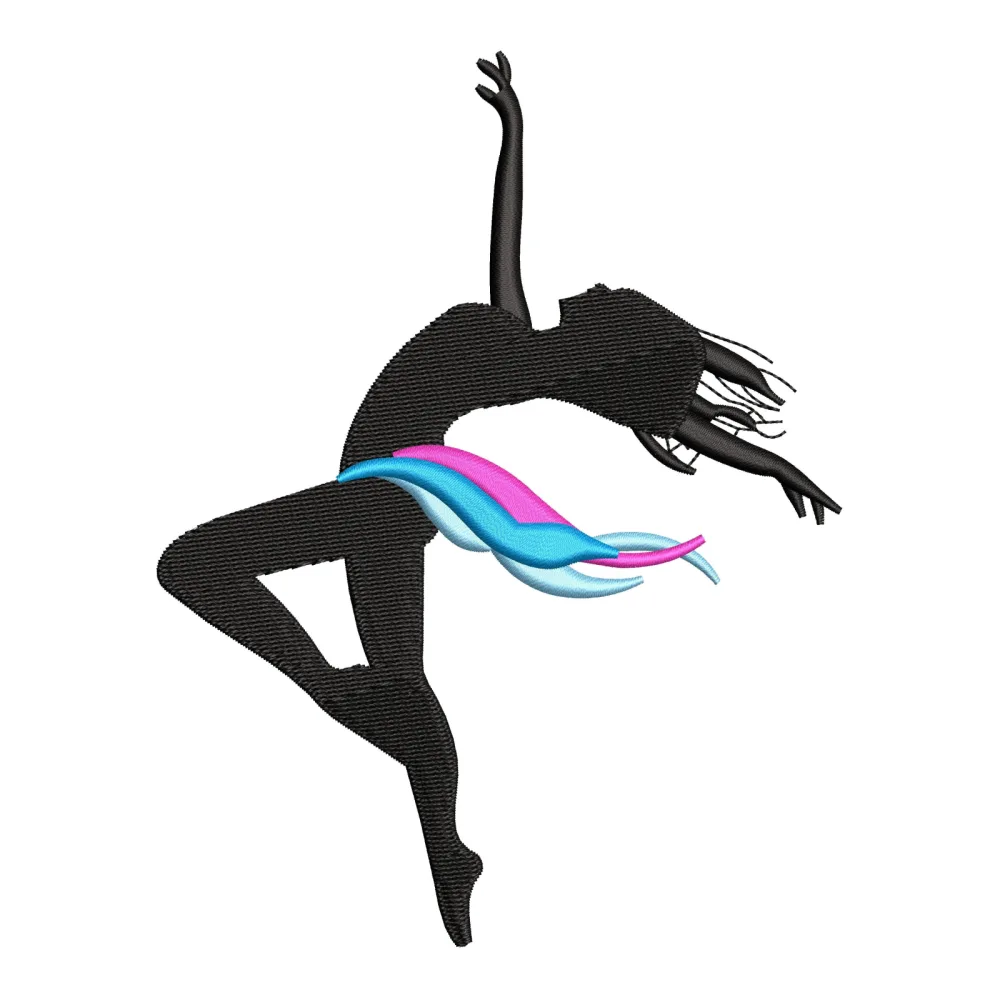 Dancing Girl Embroidery Design
