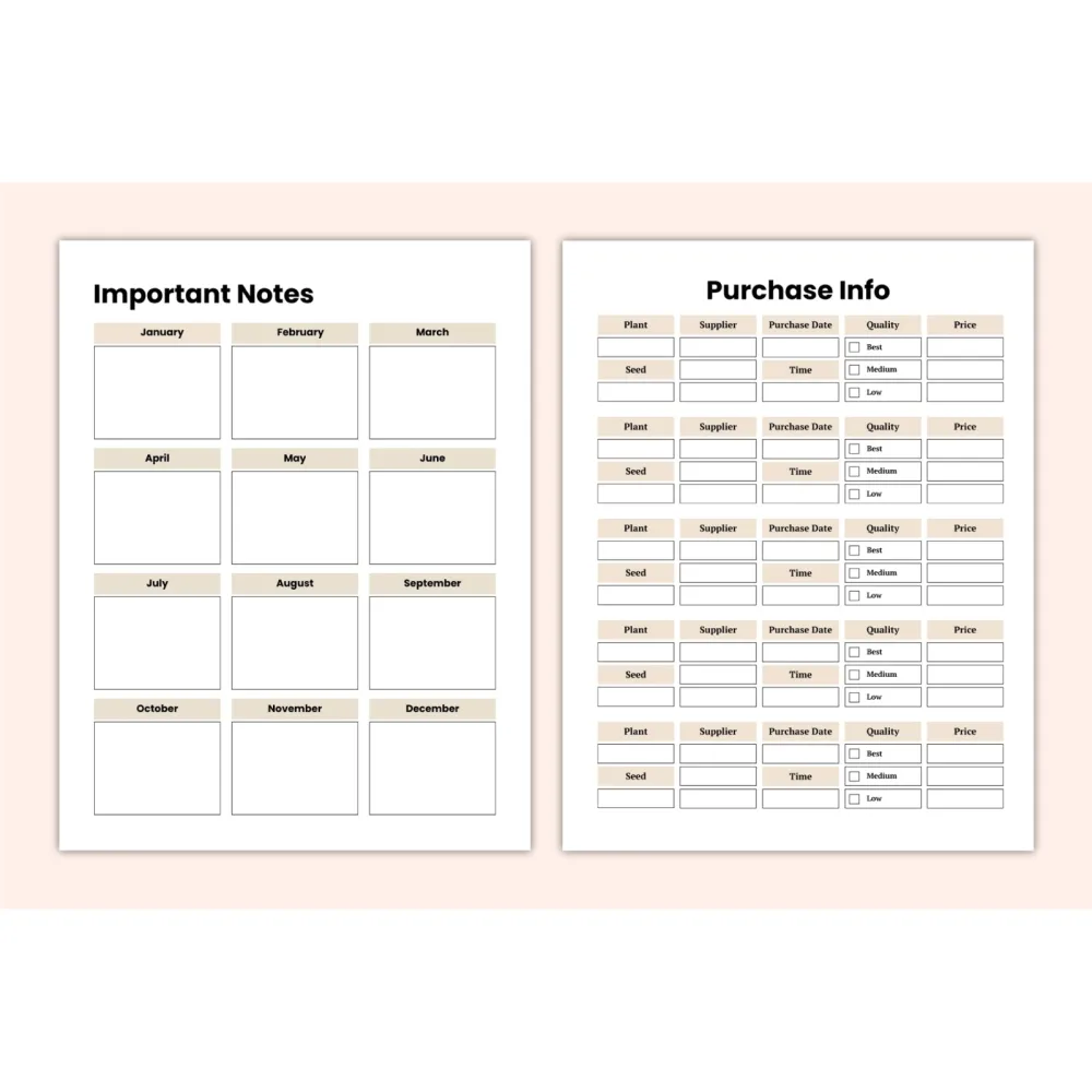 Seed Plant Growth Planner Guide