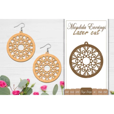 Earrings Mandala SVG Bundle