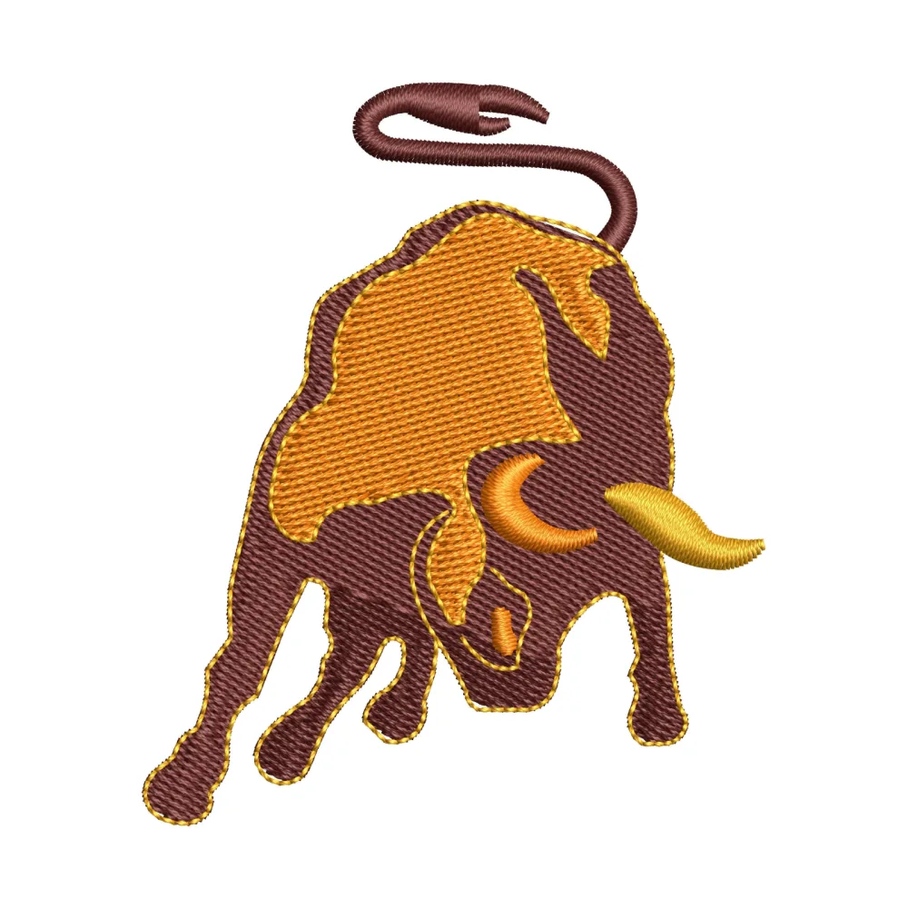 Cruel Bull Embroidery Design
