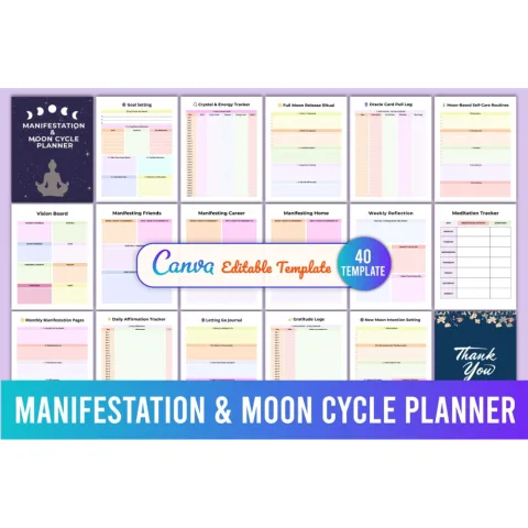 Manifestation Moon Cycle Planner