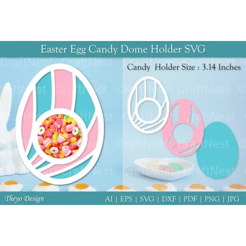 Easter Candy Dome Holder SVG