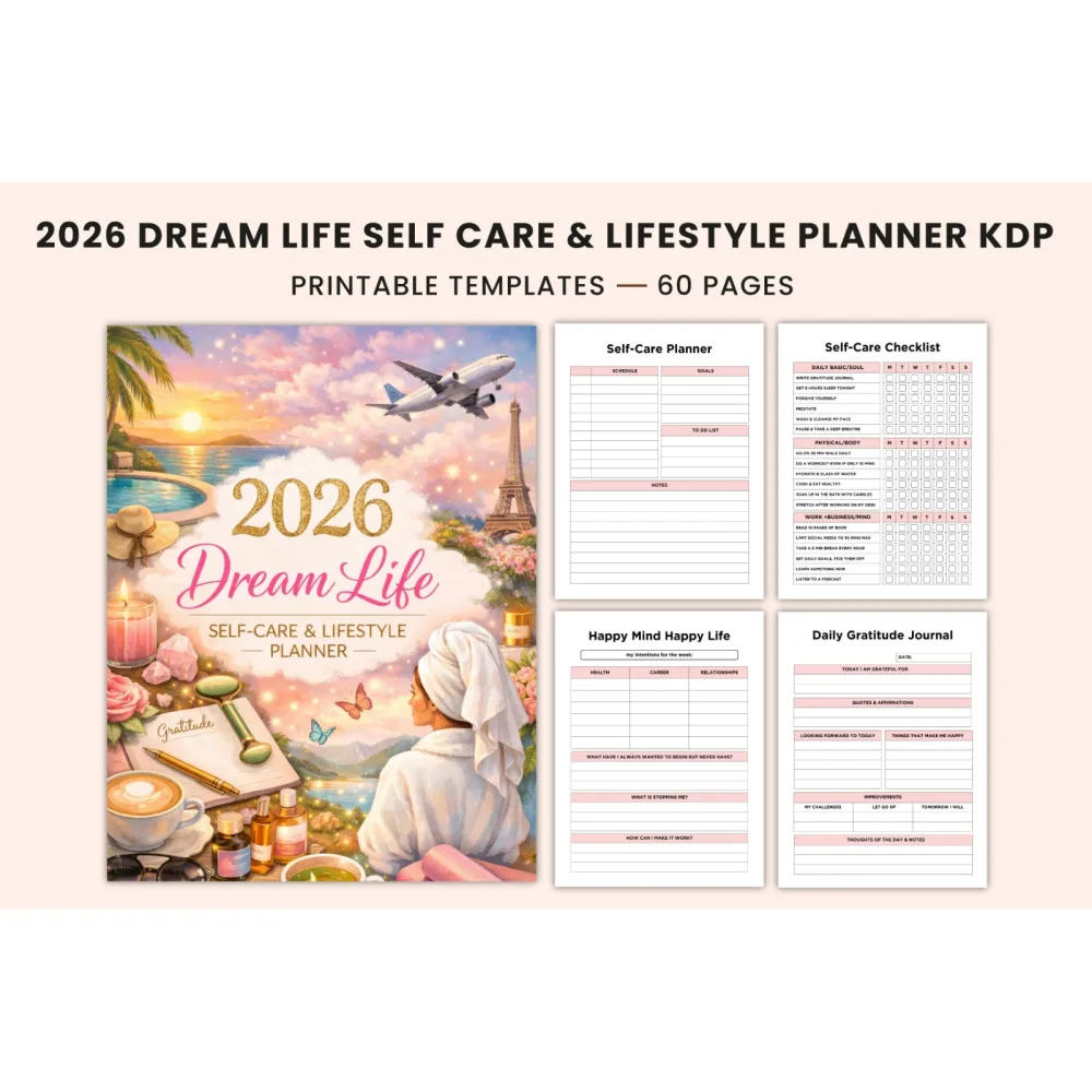 Dream Life Self Care Lifestyle Planner