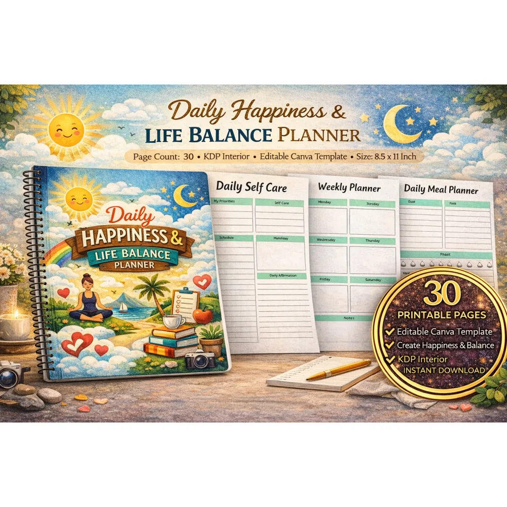 Daily Happiness Life Balance Planner