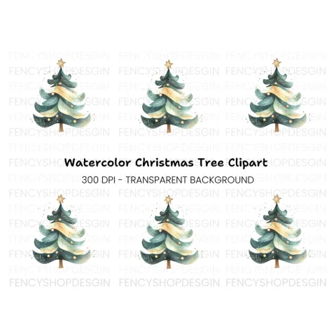 Christmas Tree Clipart Bundle