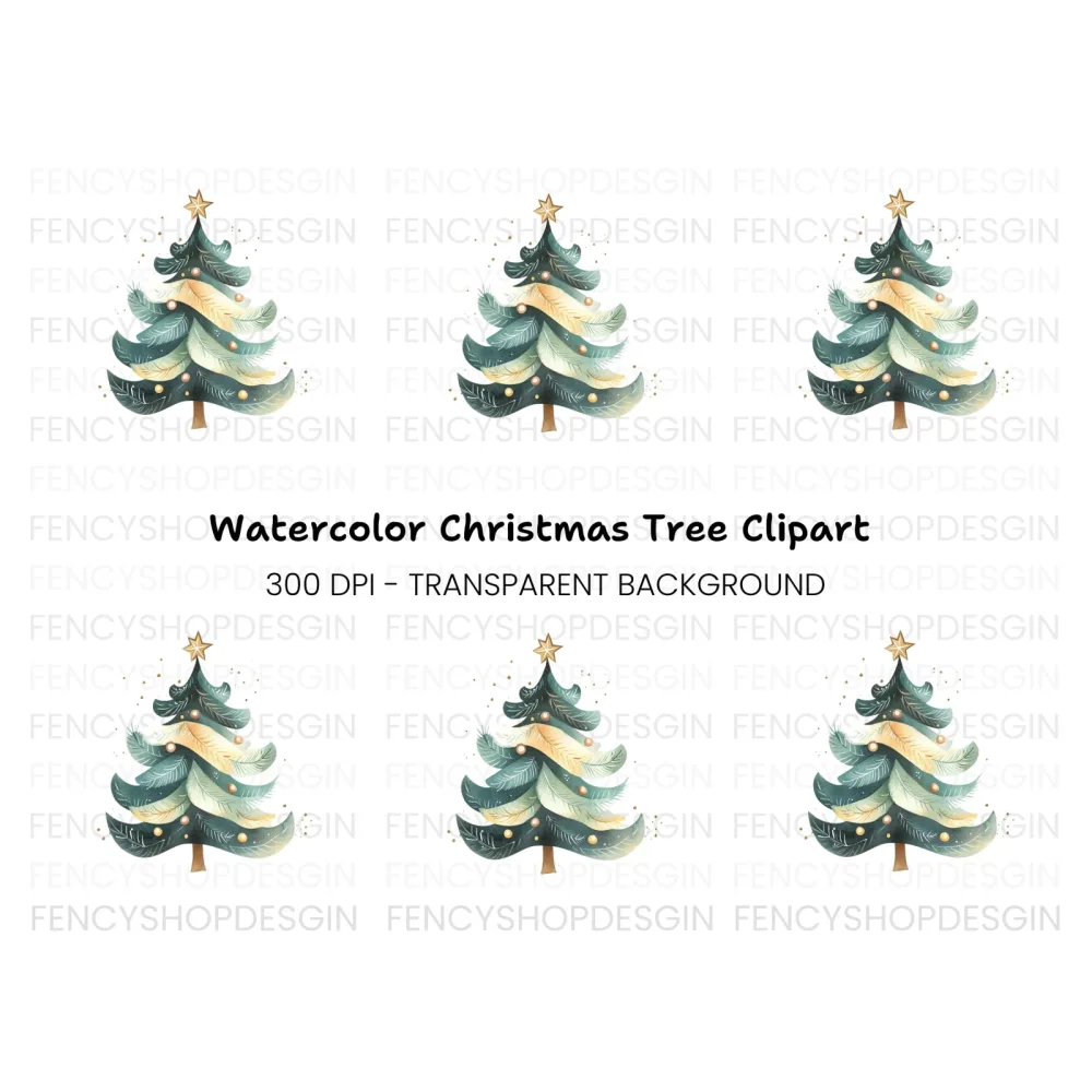 Christmas Tree Clipart Bundle