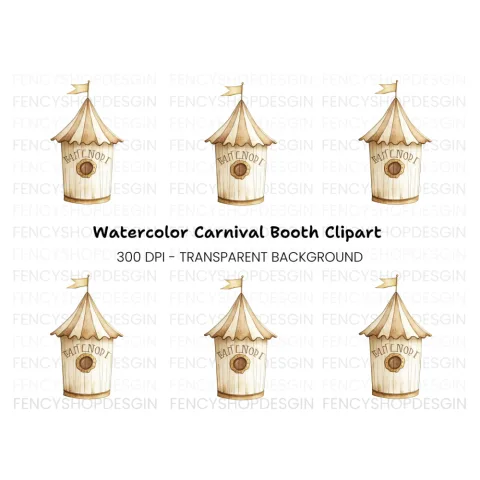 Circus Tent Birdhouse Clipart Bundle