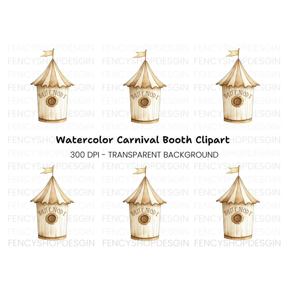 Circus Tent Birdhouse Clipart Bundle