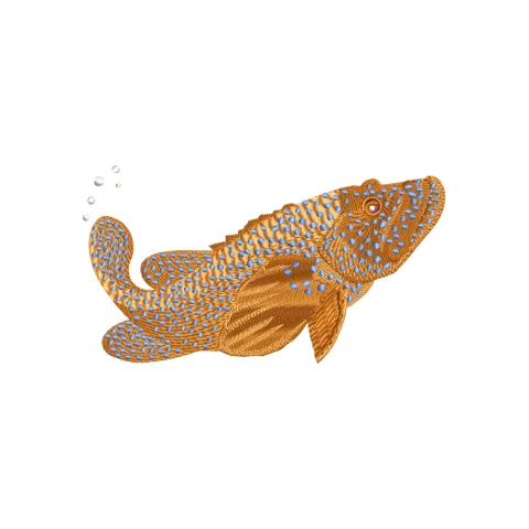 Tropical Reef Fish Embroidery Design