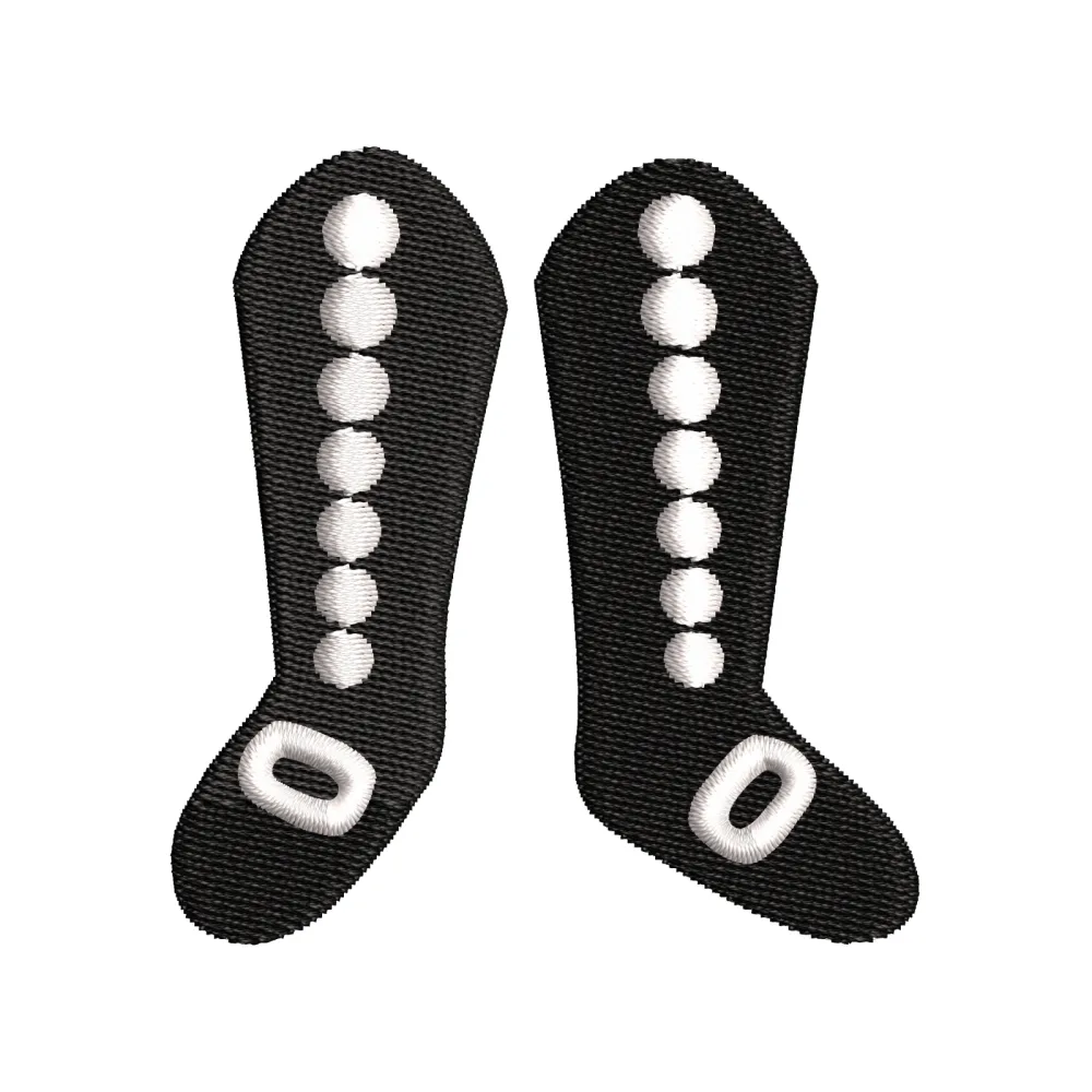 Shoes of Cowboy Embroidery Design