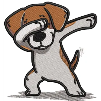 Dog Logo Embroidery Design