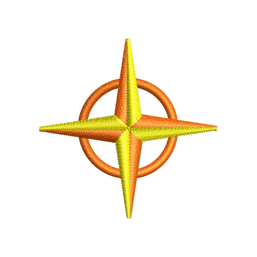 Target Star Embroidery Design