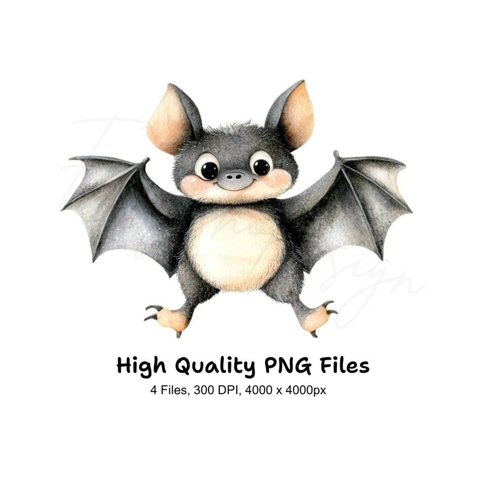 Cute Bat Clipart Bundle
