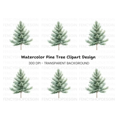 Pine Tree Clipart Bundle