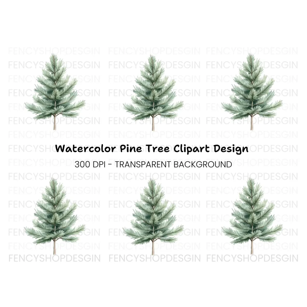 Pine Tree Clipart Bundle