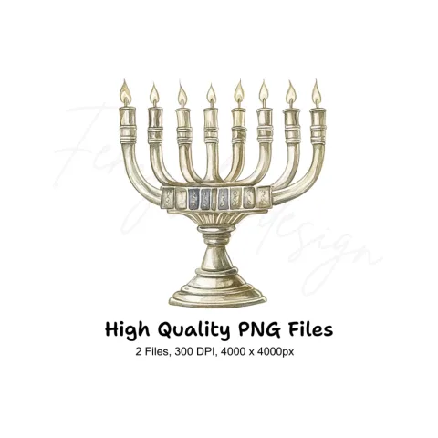 Hanukkah Menorah Clipart Bundle