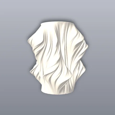 Julia Vase Heatwave Solid 3D Print STL File