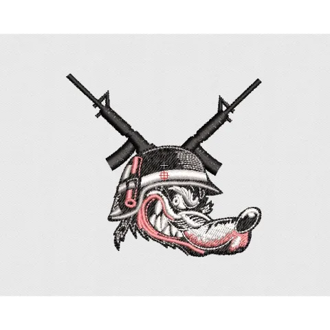 Wolf Embroidery Design