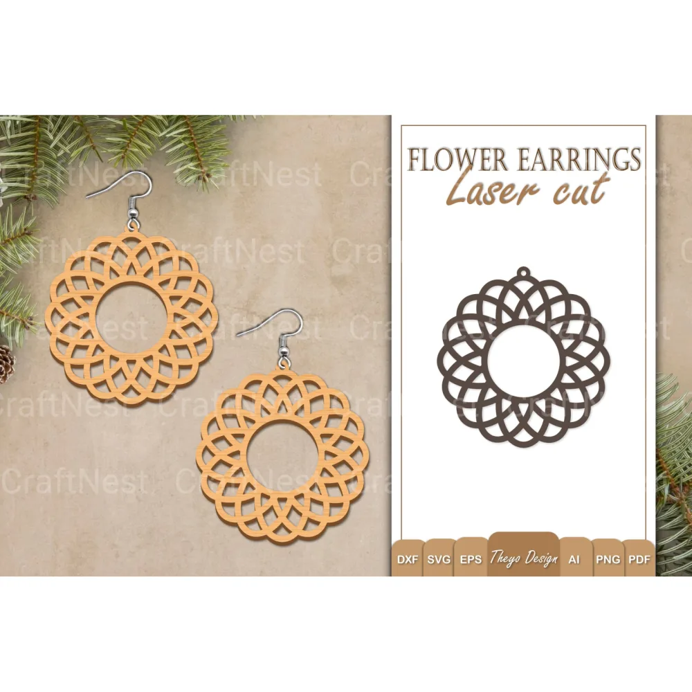 Earrings Flower SVG Bundle