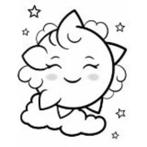 Cute Weather Coloring Book