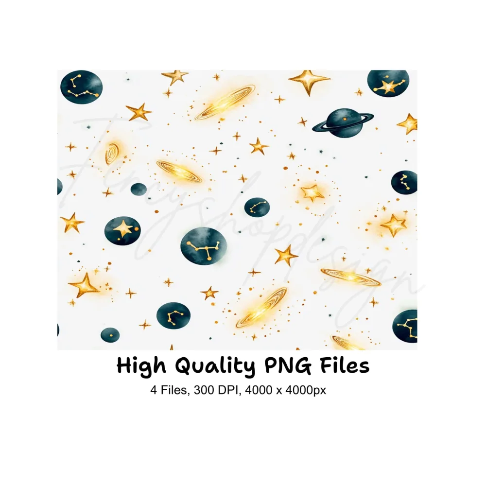 Starry Night Sky Clipart Bundle