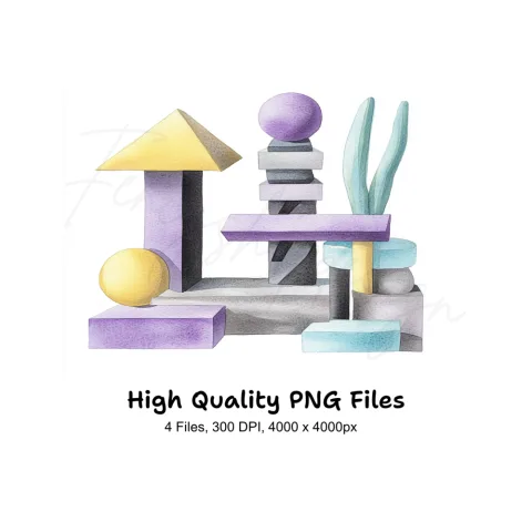 Abstract Geometric Clipart Bundle