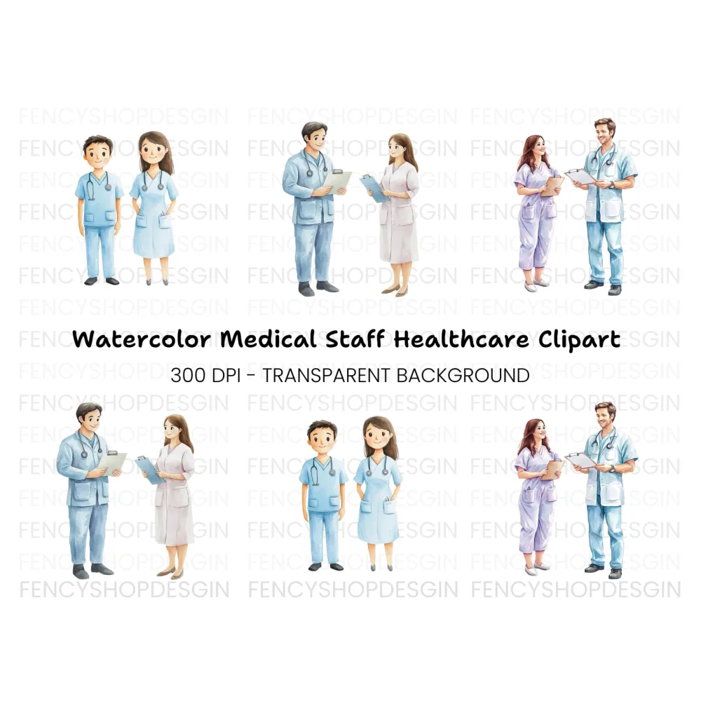 Doctors and Nurses Clipart Bundle