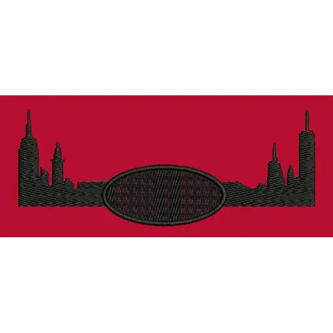 City Skyline Embroidery Design