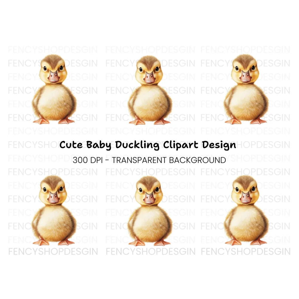 Cute Baby Duckling Clipart Bundle