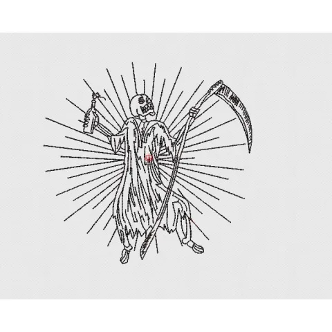 Skull Embroidery Design