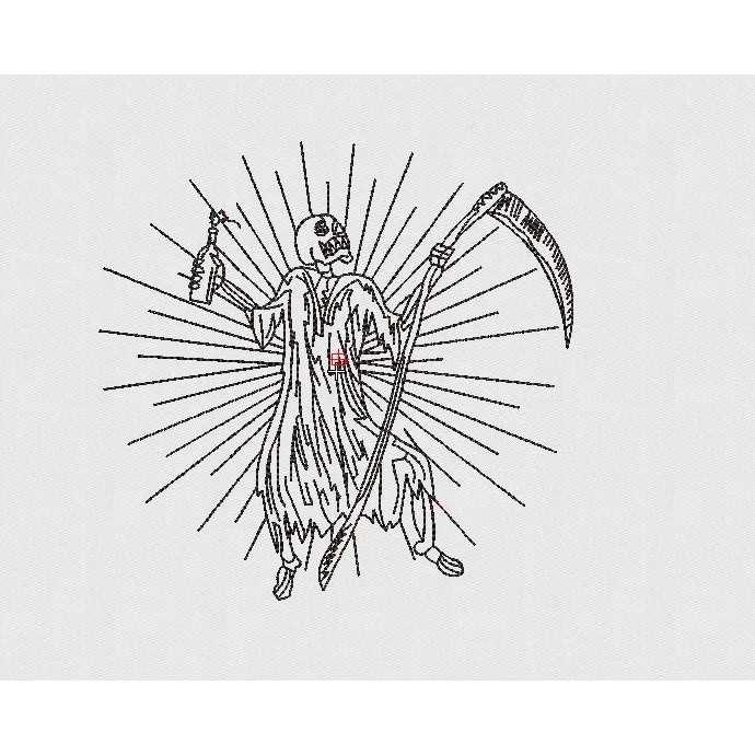 Skull Embroidery Design