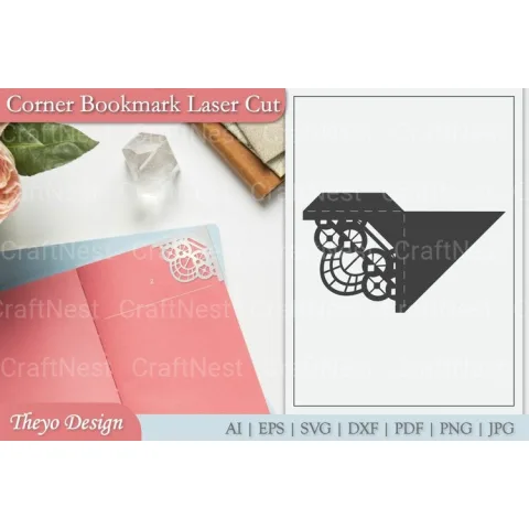 Mandala Corner Bookmark SVG