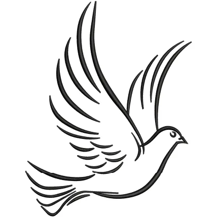 Pigeon Embroidery Design