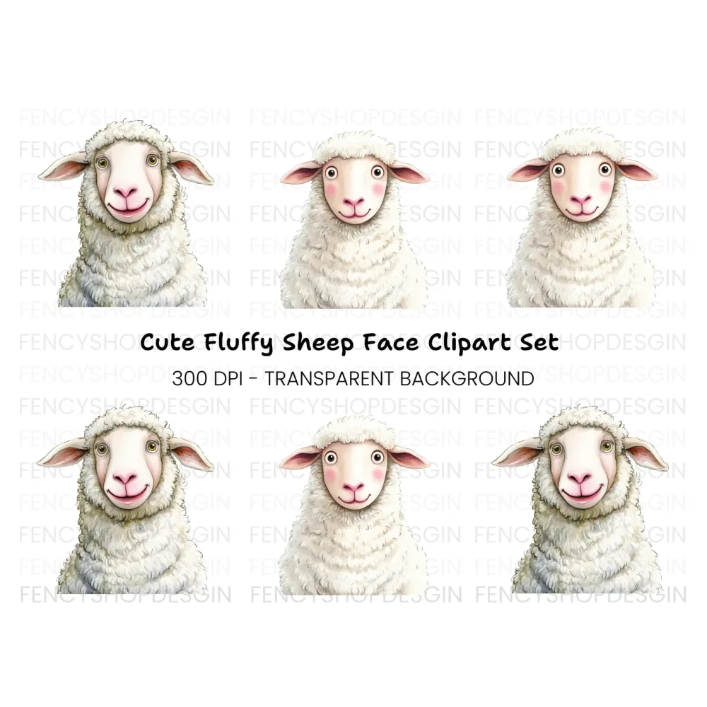 Cute Sheep Clipart Bundle